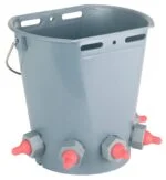 Seau à tétines Lambar plat sur deux côtés avec 5 trous pour tétines, sans tétines, gris, 8 l – Image 2