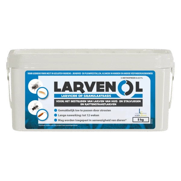 Larvicide contre les mouches en granulés pour étables bovines, 5 kg – Larvenol 4GR