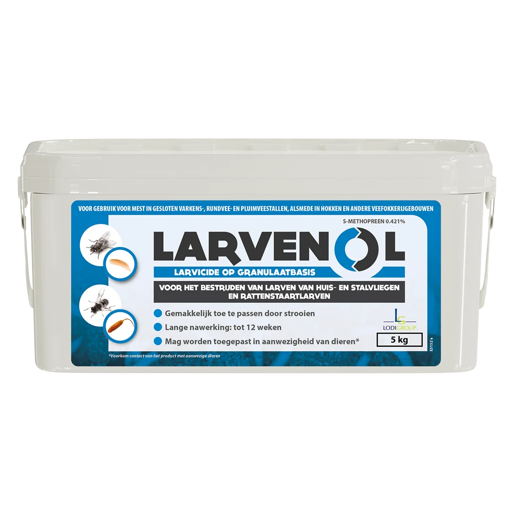 LARV005.png Larvicide contre les mouches en granulés pour étables bovines, 5 kg – Larvenol 4GR – Image 1