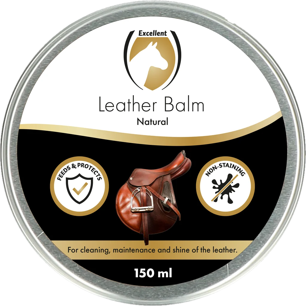 Baume pour cuir à la cire d’abeille et à la lanoline, Naturel, 150 ml – Excellent Leder & Zadel Balm Naturel – Image 1