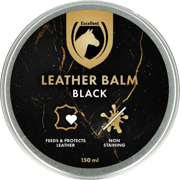 Baume pour cuir à la cire d’abeille et à la lanoline, noir, 150 ml – Excellent Leder & Zadel Balm Zwart