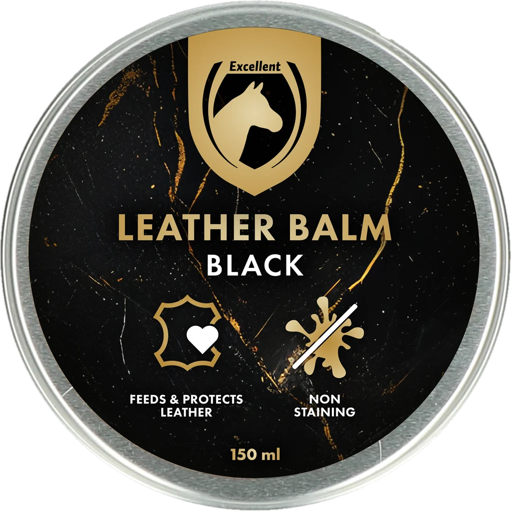 LEDEB002F.png Baume pour cuir à la cire d’abeille et à la lanoline, noir, 150 ml – Excellent Leder & Zadel Balm Zwart – Image 1
