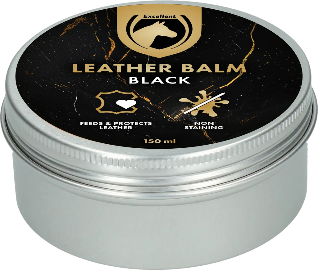 Baume pour cuir à la cire d’abeille et à la lanoline, noir, 150 ml – Excellent Leder & Zadel Balm Zwart – Image 2