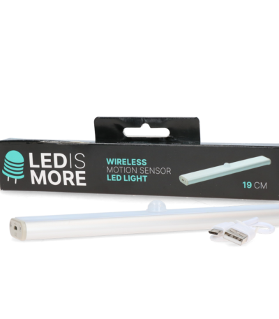 Lampe LED avec détecteur de mouvement, rechargeable par USB, 19 cm – Led is more