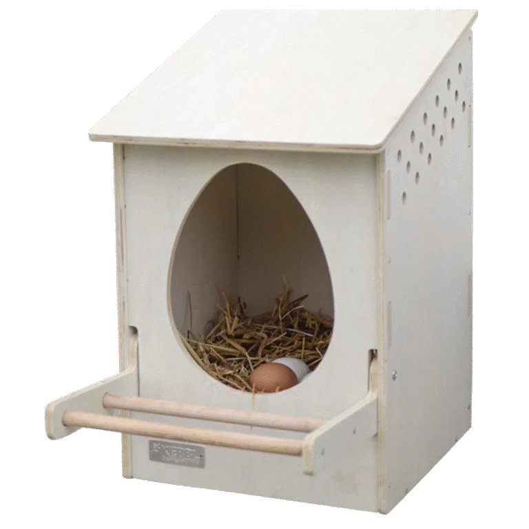 Pondoir en bois pour poules avec perchoir rabattable, dimensions intérieures 30 x 29 cm – Kerbl