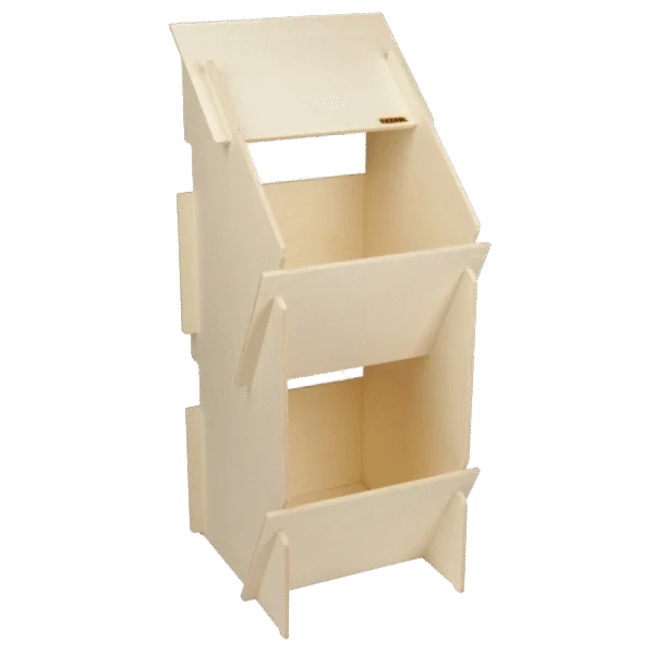 Nid de ponte en bois pour poules à 2 compartiments, dimensions intérieures 27 x 31 cm – Kerbl Duo