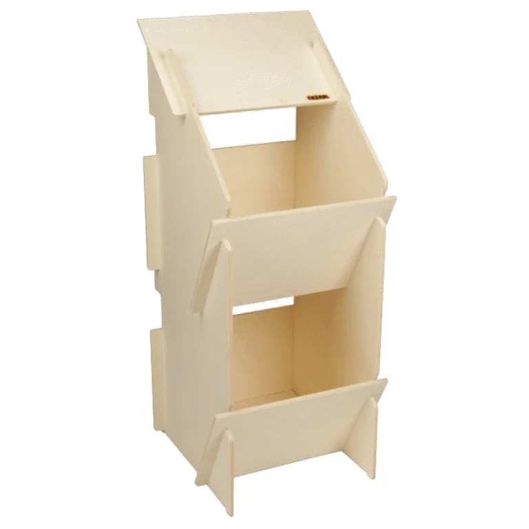 Nid de ponte en bois pour poules à 2 compartiments, dimensions intérieures 27 x 31 cm – Kerbl Duo