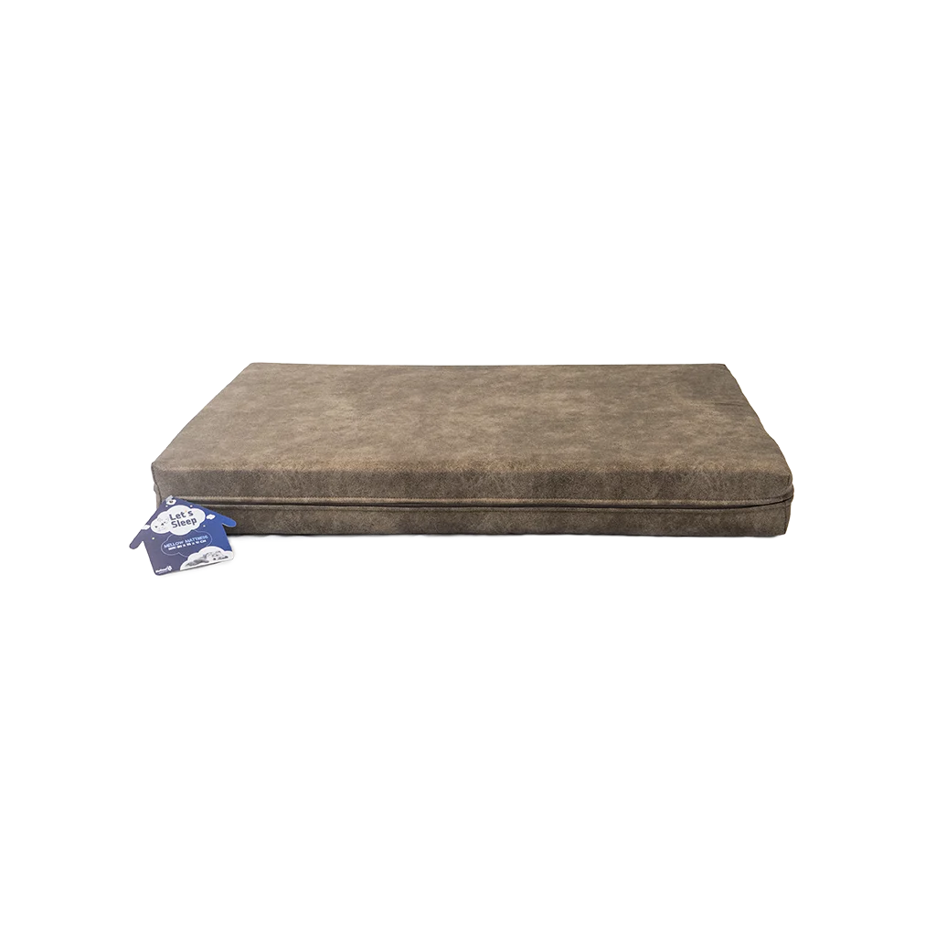 LETS0502A.png Matelas orthopédique pour chien à mémoire de forme, taupe XL, 125 x 90 x 10 cm – Let's Sleep Mellow Mattress – Image 1