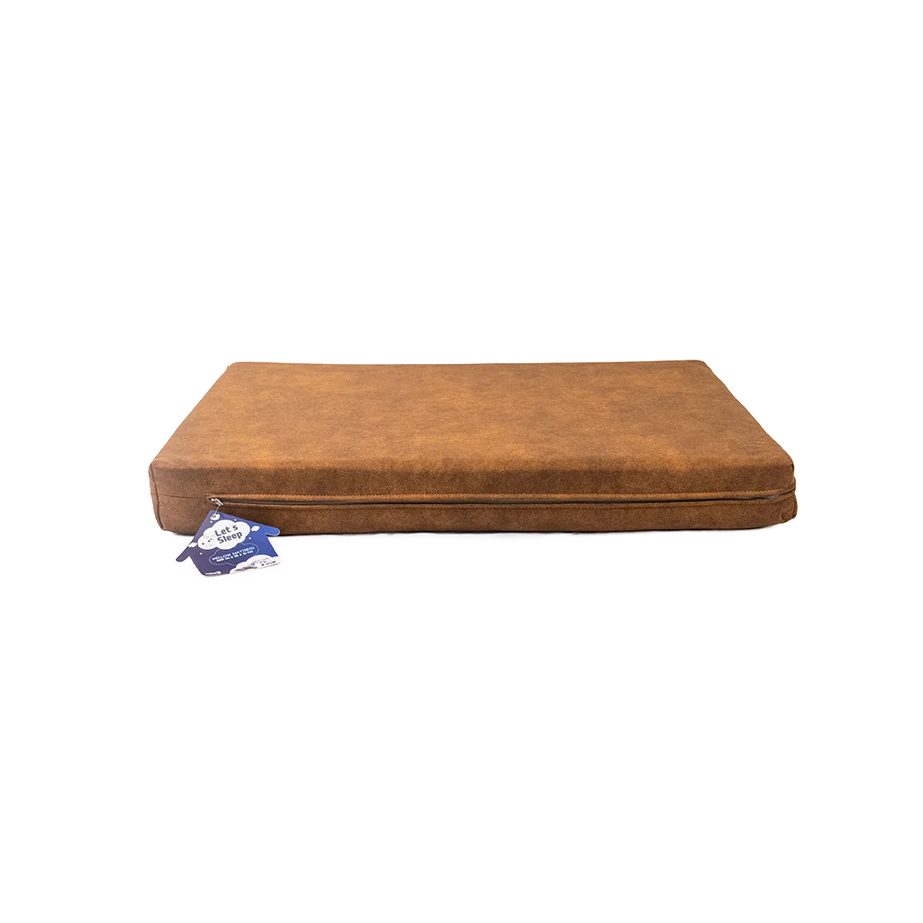 Coussin orthopédique pour chien à mémoire de forme, cognac XL, 125 x 90 x 10 cm – Let's Sleep Mellow Mattress – Image 1