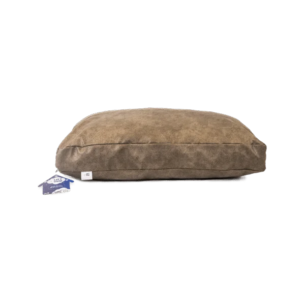 Coussin pour chien à flocons de mousse M taupe, 80 x 55 x 10 cm – Let's Sleep Plush Pillow
