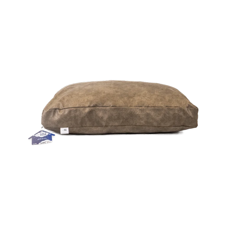 Coussin pour chien garni de flocons de mousse XL taupe, 125 x 90 x 10 cm – Let's Sleep Plush Pillow