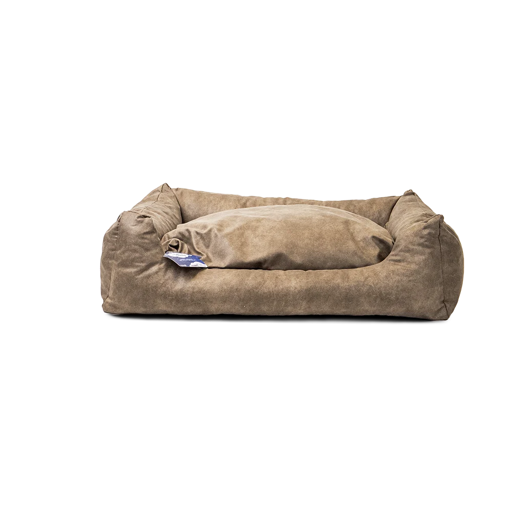 Panier pour chien avec coussin amovible L taupe – Let's Sleep Sweet Dreams – Image 1