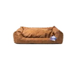 Panier pour chien avec coussin amovible L cognac – Let's Sleep Sweet Dreams