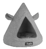 Tente tipi pour chat en feutre avec coussin, 50 x 45 cm, grise – Let's Sleep Pet Cave TeePee