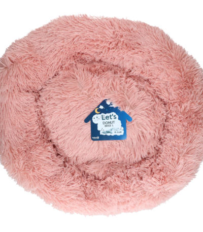 Panier donut pour chien, rose, L, ø 60 cm – Let's Sleep Donut