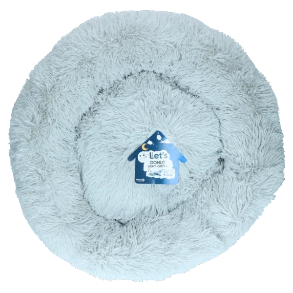 Panier donut pour chien, gris clair L, ø 60 cm – Let's Sleep Donut