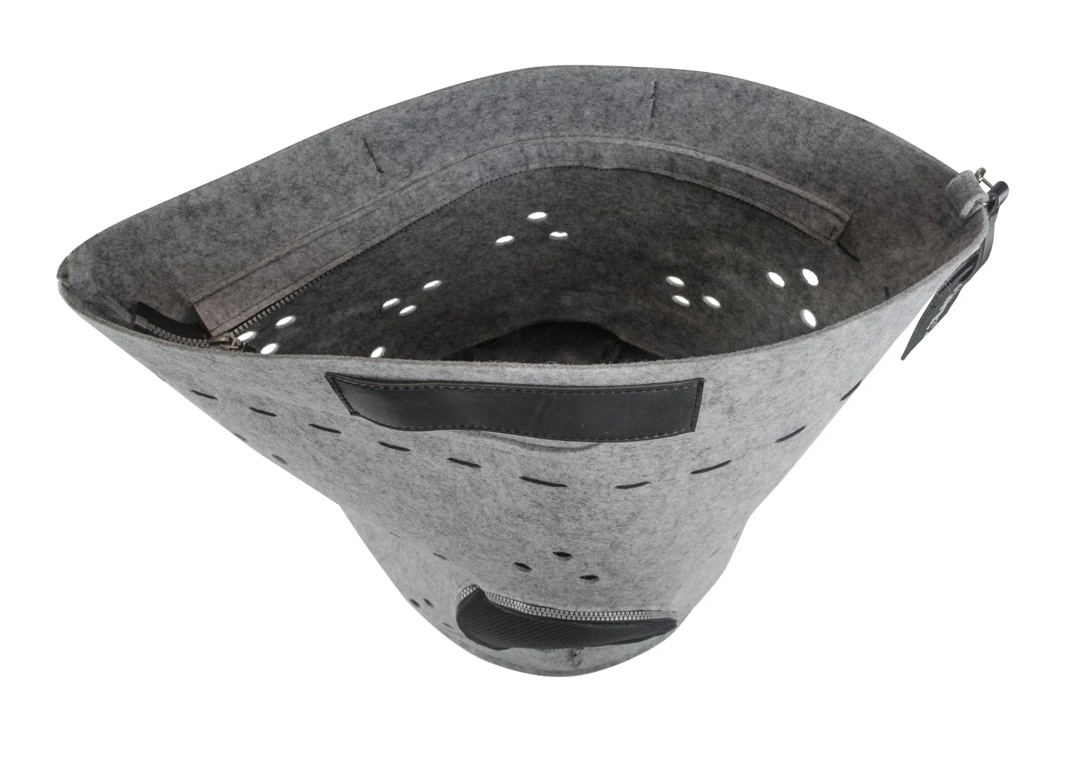 Sac de transport pour chat avec ouverture sur le dessus et coussin, gris – Let's Sleep Let's Travel – Image 3