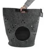 Sac de transport pour chat avec ouverture sur le dessus et coussin, anthracite – Let's Sleep Let's Travel – Image 3