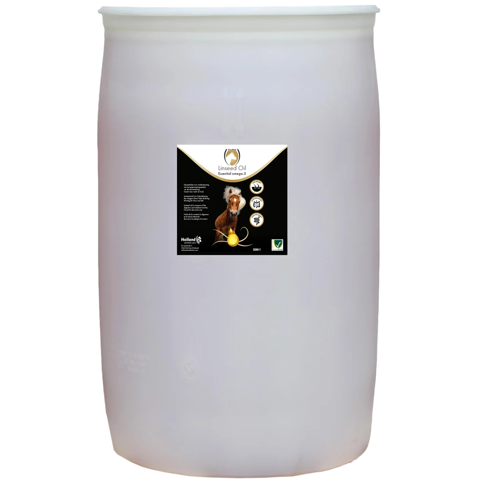 Huile de lin pour chevaux, pressée à froid, 200 l – Excellent Horse Linseed Oil – Image 1
