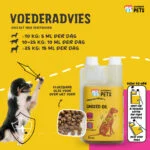 Huile de lin pour chiens avec oméga 3, pressée à froid, 500 ml – Excellent Pets Linseed Oil – Image 2