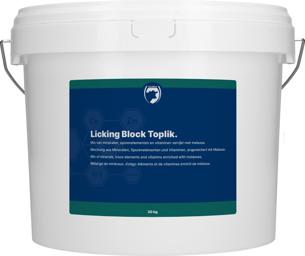 Likblok met Mineralen en Vitaminen, 20 kg – Excellent Toplik Bloc à lécher avec minéraux et vitamines, 20 kg – Excellent Toplik