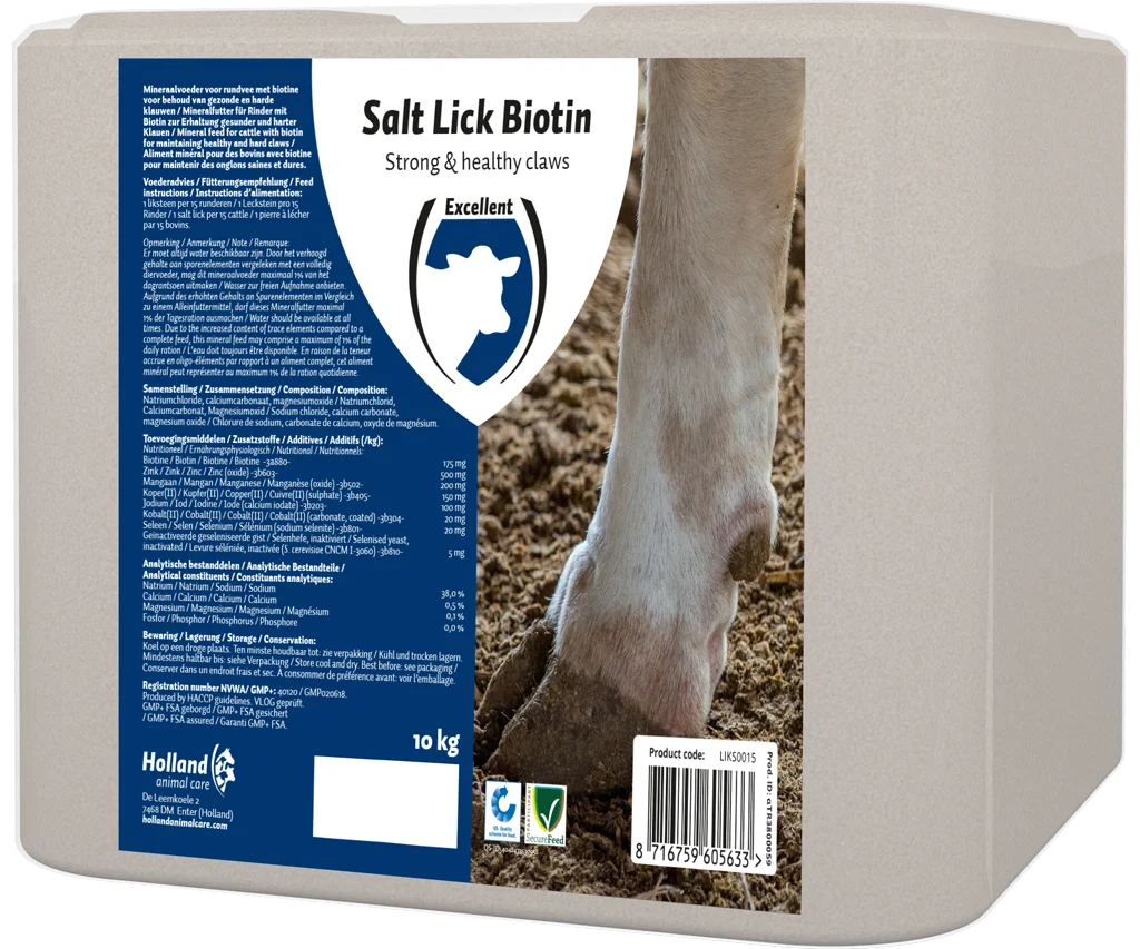 LIKS0015.png Pierre à lécher avec biotine pour bovins, 10 kg – Excellent Biotin – Image 1