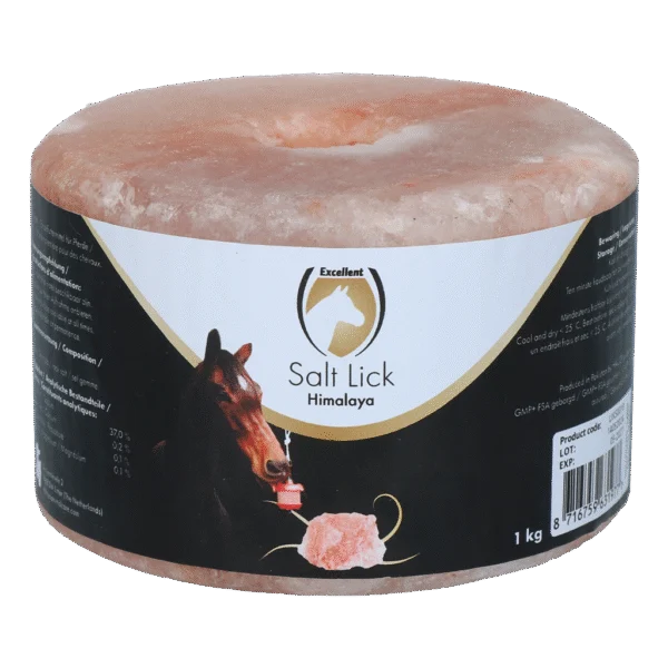 Pierre à sel de l’Himalaya pour chevaux sans corde, 1 kg – Excellent Horse Salt Lick Himalaya