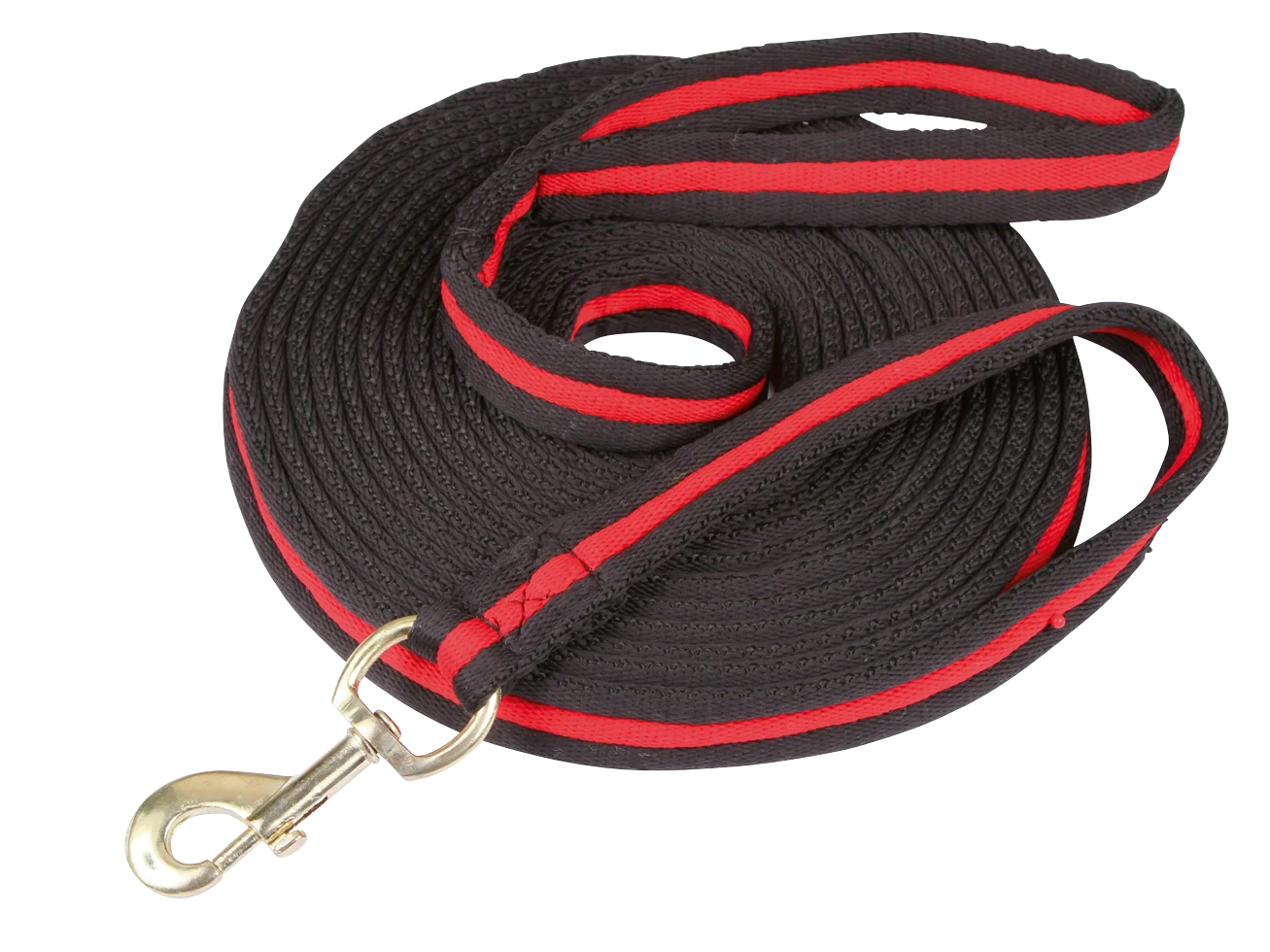 Longe avec poignée souple et mousqueton pivotant, 8 m, noir et rouge – Image 3