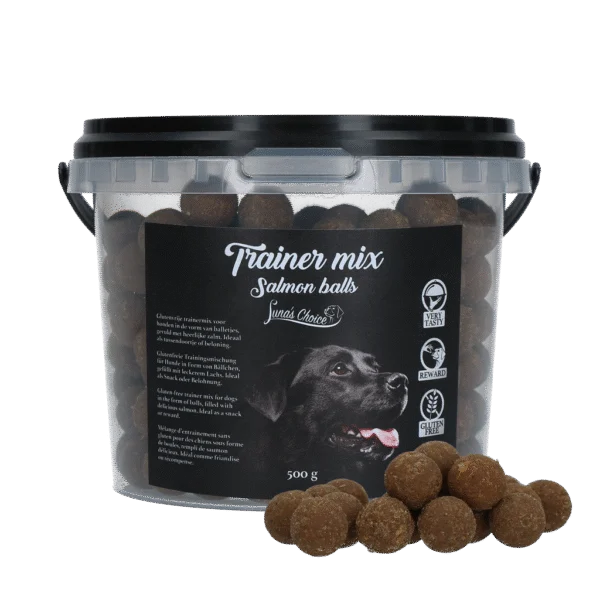 Boulettes d’entraînement pour chiens au saumon, sans céréales, 500 g – Luna's Choice Trainer Mix boulettes au saumon