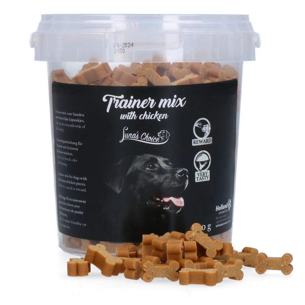 Friandises d’éducation au poulet, morceaux tendres, 500 g – Luna's Choice Trainer Mix morceaux de poulet – Image 1