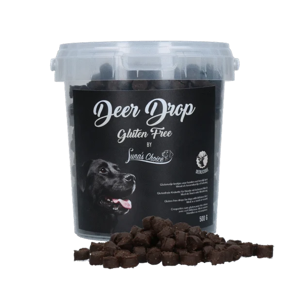 Friandises d’éducation à la viande de cerf, sans gluten, 500 g – Luna's Choice Trainer Mix Deer Drop (sans gluten)