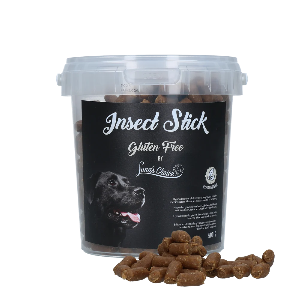 Friandises d’éducation aux protéines d’insectes, sans gluten, 500 g – Luna's Choice Trainer Mix Insect Stick hypoallergénique (sans gluten) – Image 1