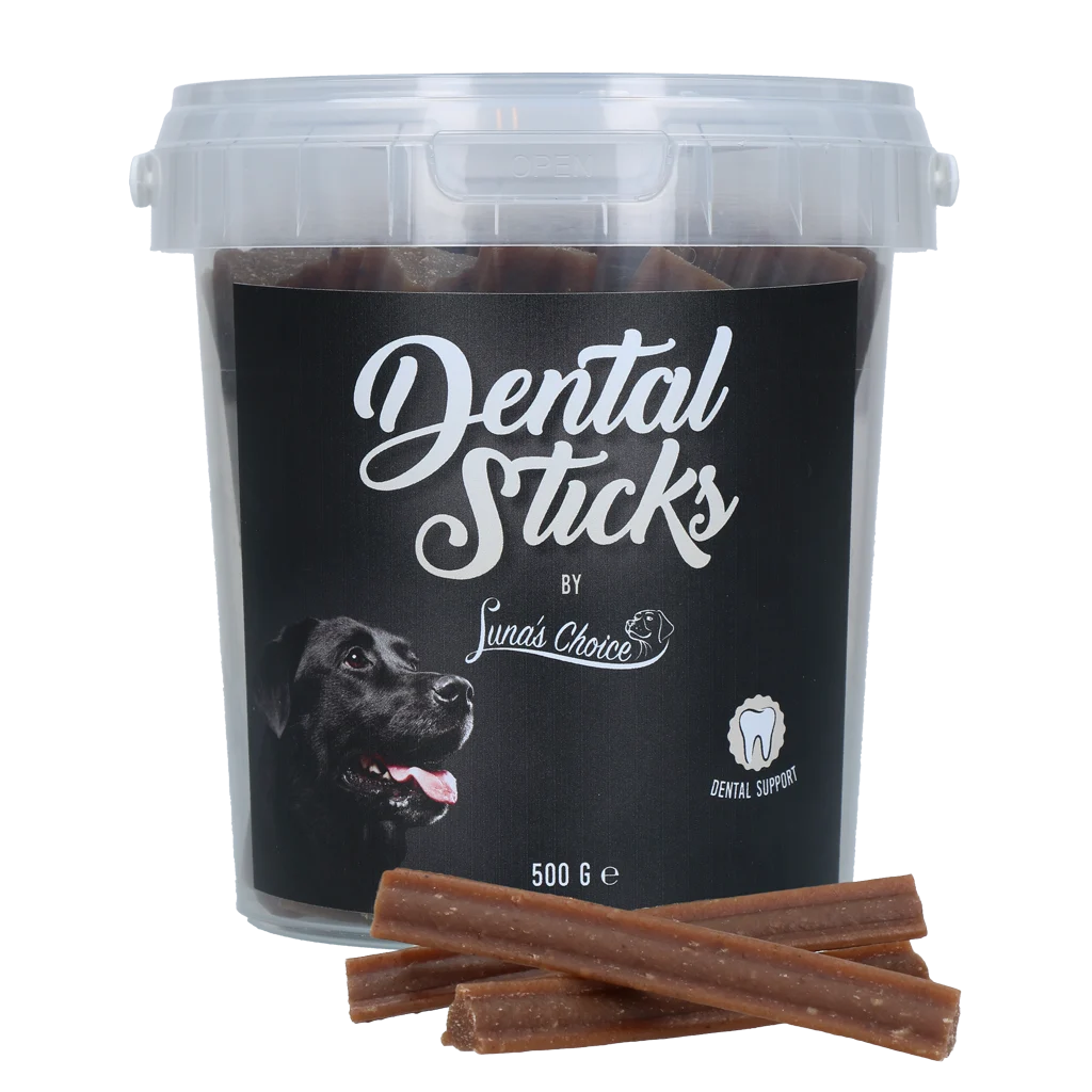 Bâtonnets à mâcher pour chiens, sans sucres ajoutés, 25 pièces, 500 g – Luna's Choice Dental Sticks – Image 1