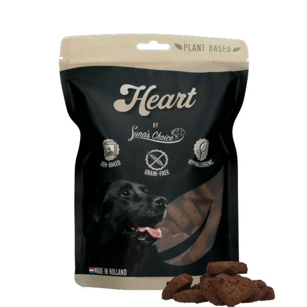 Biscuits pour chien végétaux et sans céréales, en forme de cœur, 48 pièces, 360 g – Luna's Choice Plant Based Heart