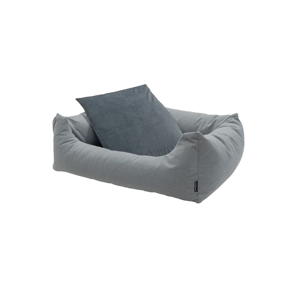 Couchage pour chien à bords surélevés, gris clair S, 80 x 67 x 22 cm – Madison Manchester Pet Bed – Image 2