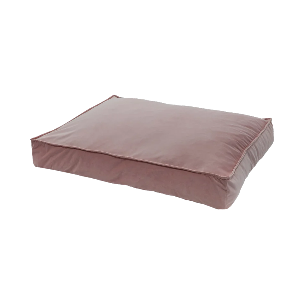 Coussin pour chien en velours rose, M 100 x 70 x 15 cm – Madison Velours Lounge Cushion – Image 2