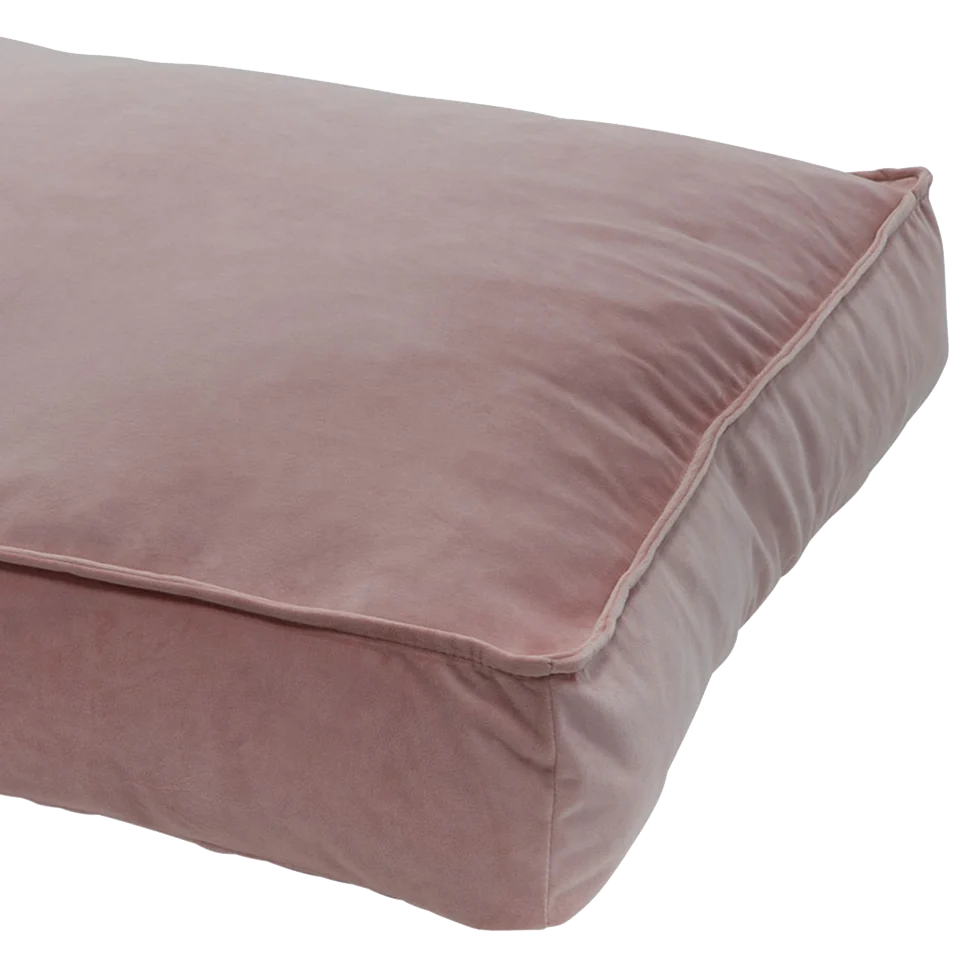 Coussin pour chien en velours rose, M 100 x 70 x 15 cm – Madison Velours Lounge Cushion – Image 1