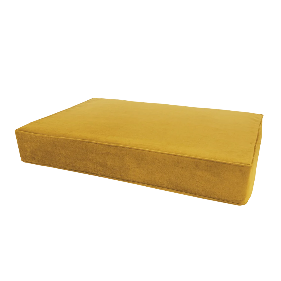 Coussin orthopédique pour chien avec mousse à mémoire de forme jaune S, 45 x 55 x 12 cm – Coussin orthopédique Velvet Madison – Image 3