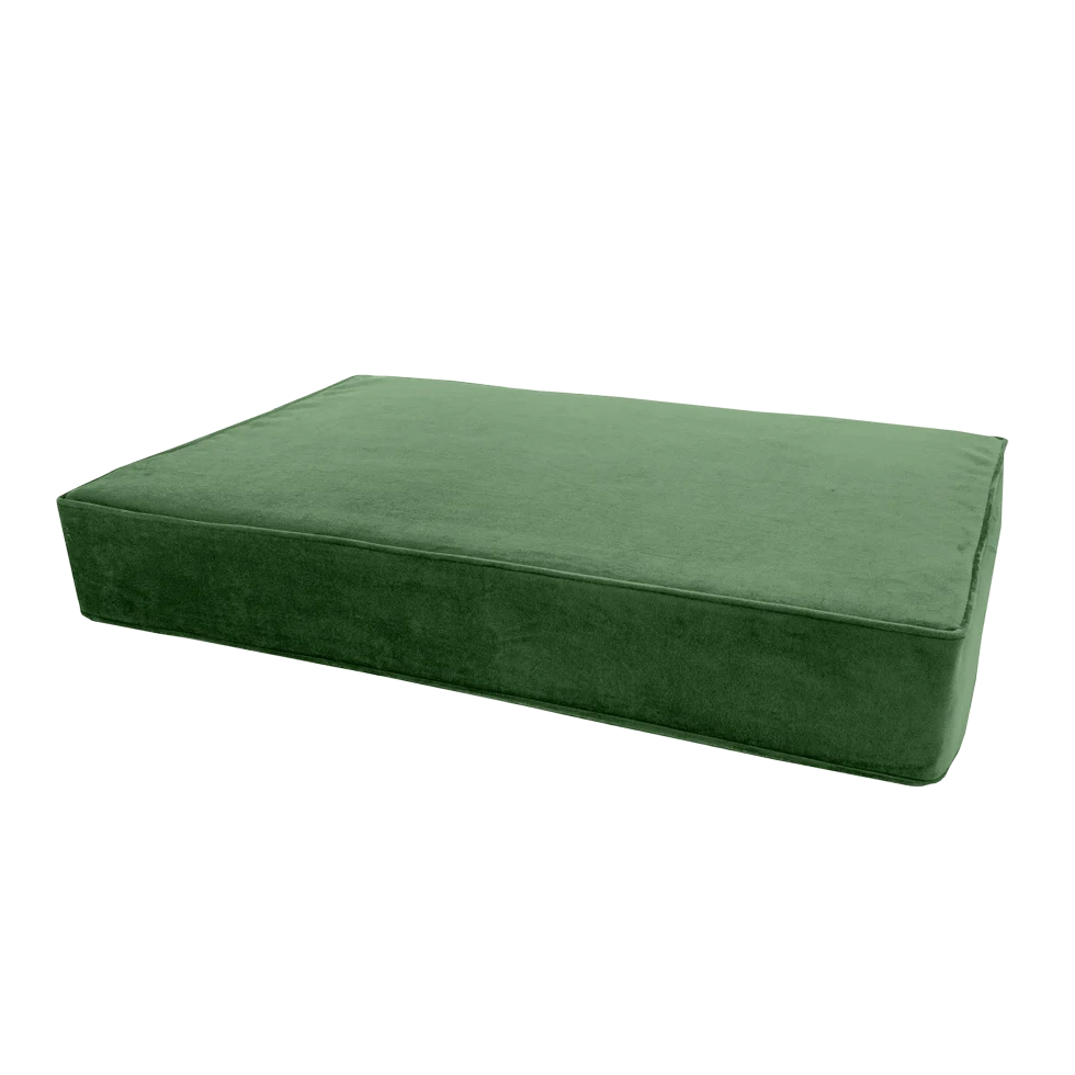 Coussin orthopédique pour chien avec mousse à mémoire de forme, vert, S, 45 x 55 x 12 cm – Coussin orthopédique Madison Velvet – Image 1