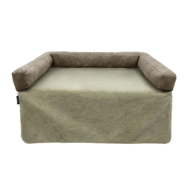 Coussin orthopédique pour chien à mémoire de forme taupe S – Madison Sofa Orthopedisch
