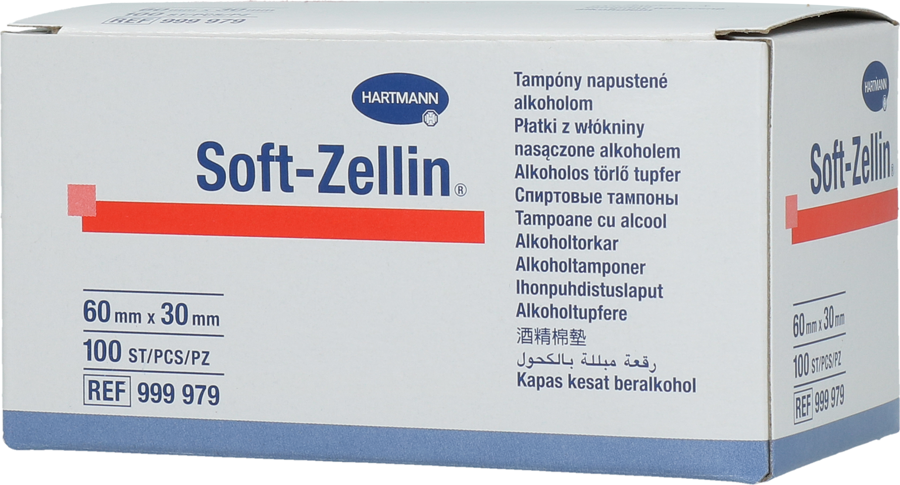 Alcoholdeppers voor Reiniging van het Slotgat – Hartmann Soft-Zellin Compresses alcoolisées pour nettoyer l’orifice du trayon – Hartmann Soft-Zellin