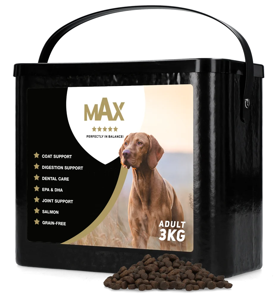 Aliment sans céréales pour chien au saumon, 3 kg – Max Adult – Image 1