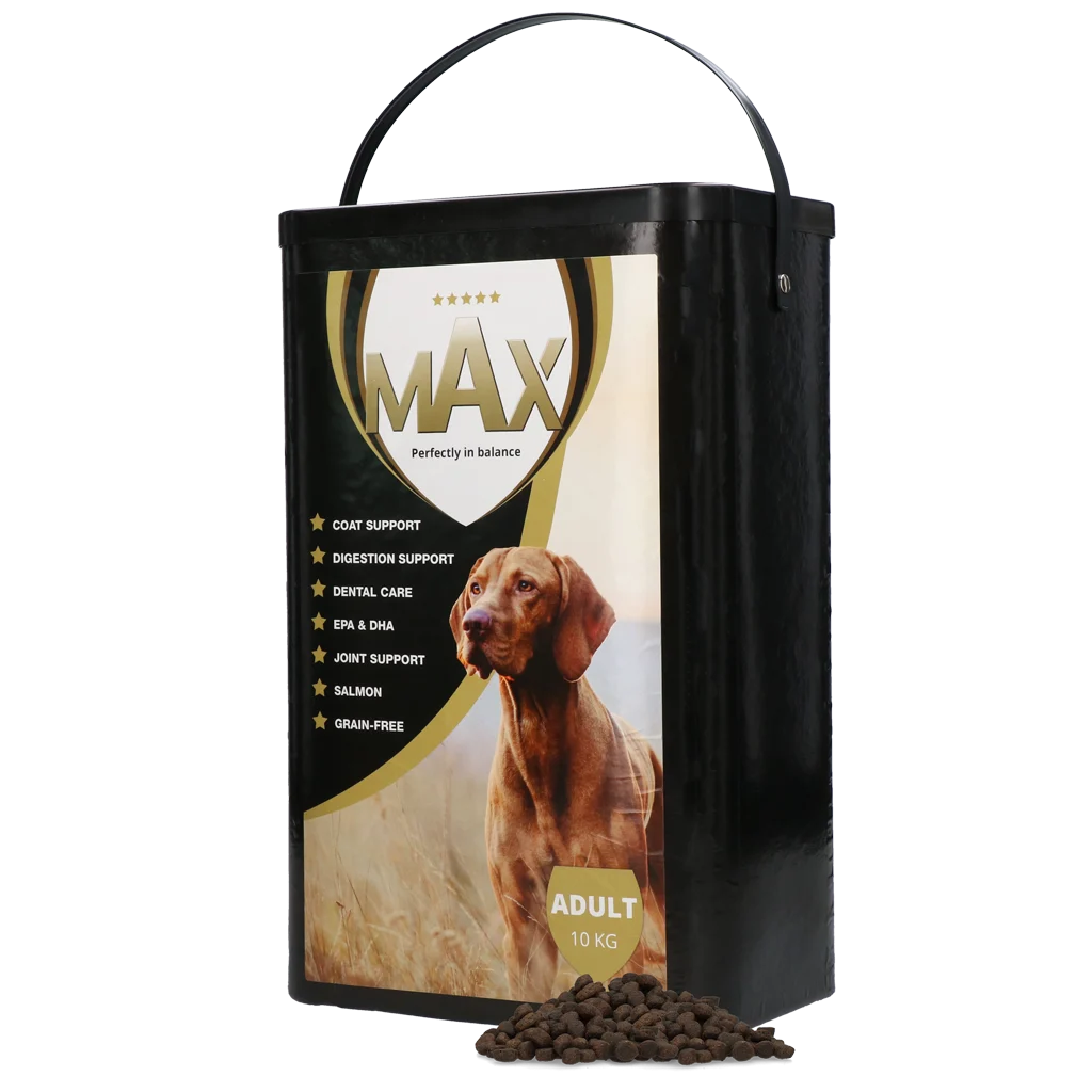 Aliment sans céréales pour chien au saumon, 10 kg – Max Adult – Image 1