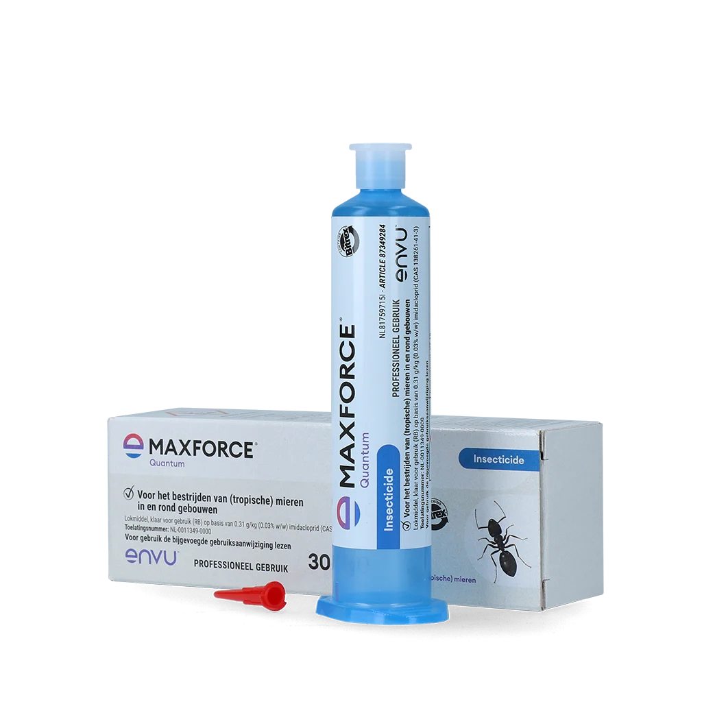 MAXF0029.png Gel appât anti fourmis des trottoirs à l’extérieur et contre les fourmis pharaon à l’intérieur, 30 g – Envu Maxforce Quantum – Image 1