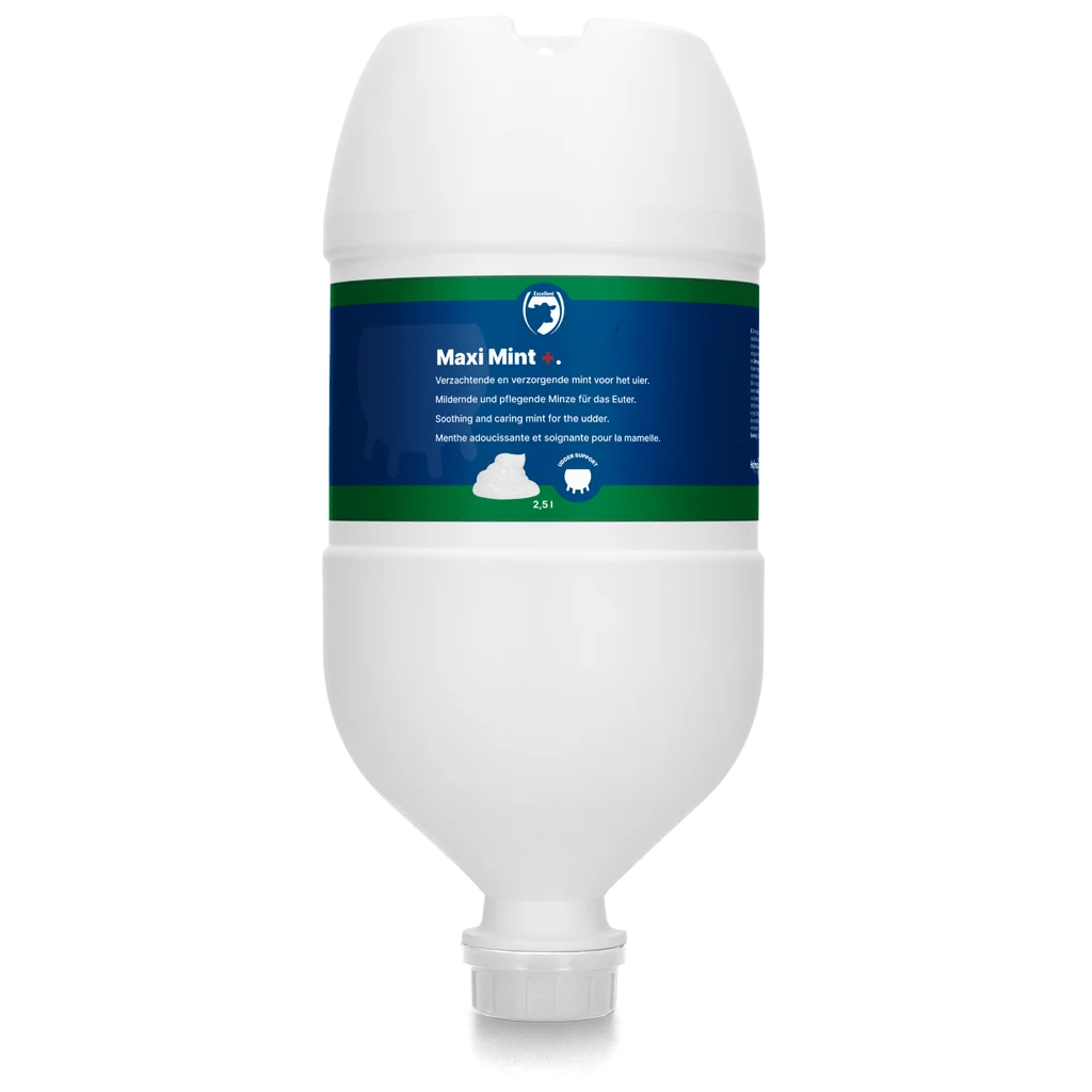 Gel pour pis à l’huile de menthe poivrée, tube suspendu 2,5 l – Excellent Maxi Mint+ – Image 1