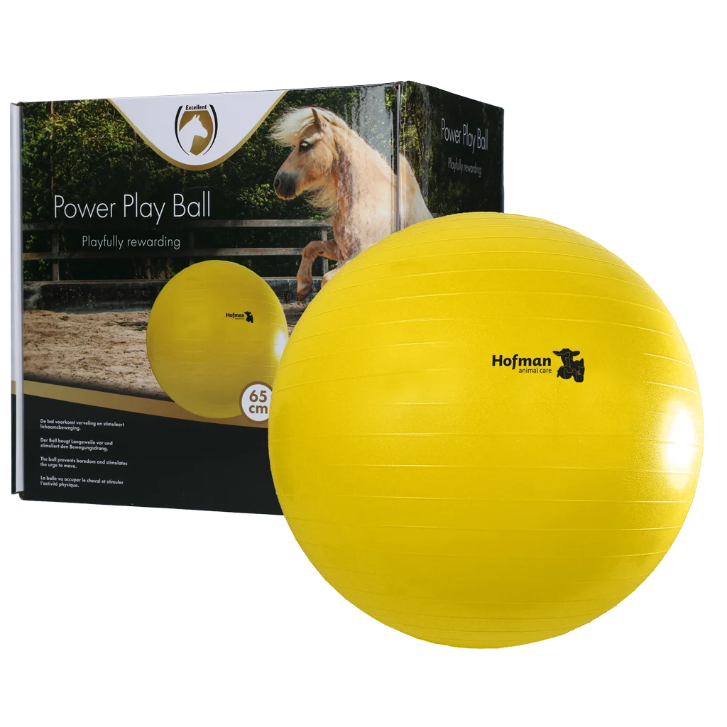 Ballon de jeu jaune pour chevaux, 65 cm – Maximus Power Play Ball – Image 1