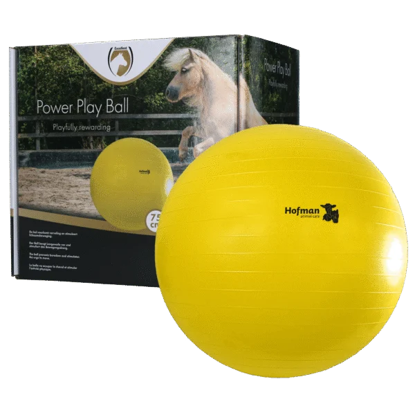 Ballon de jeu pour chevaux jaune, 75 cm – Maximus Power Play Ball