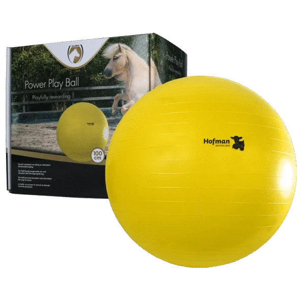 Ballon de jeu pour chevaux jaune, 100 cm – Maximus Power Play Ball