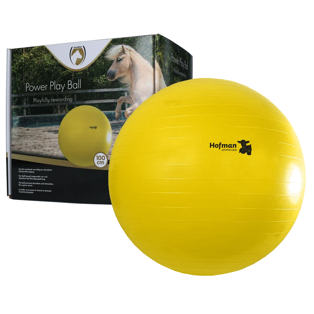 MAXI5100.png Ballon de jeu pour chevaux jaune, 100 cm – Maximus Power Play Ball – Image 1