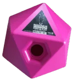 Cube distributeur de friandises pour chevaux rose, ouverture de 37 mm – Maximus Feed & Play Cube